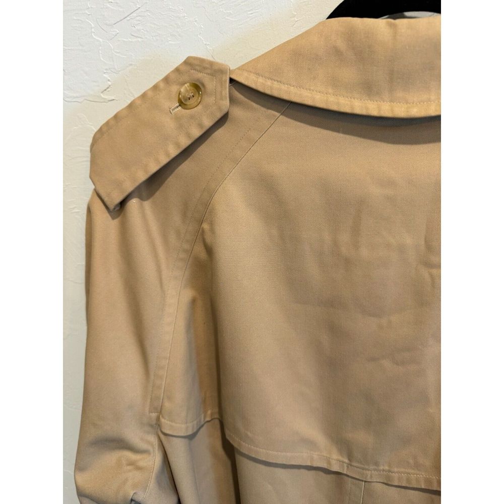 Vintage Burberry’s Nova Check Trench Coat Mens 40R Beige Belted D-Rings USA - Picture 7 of 14